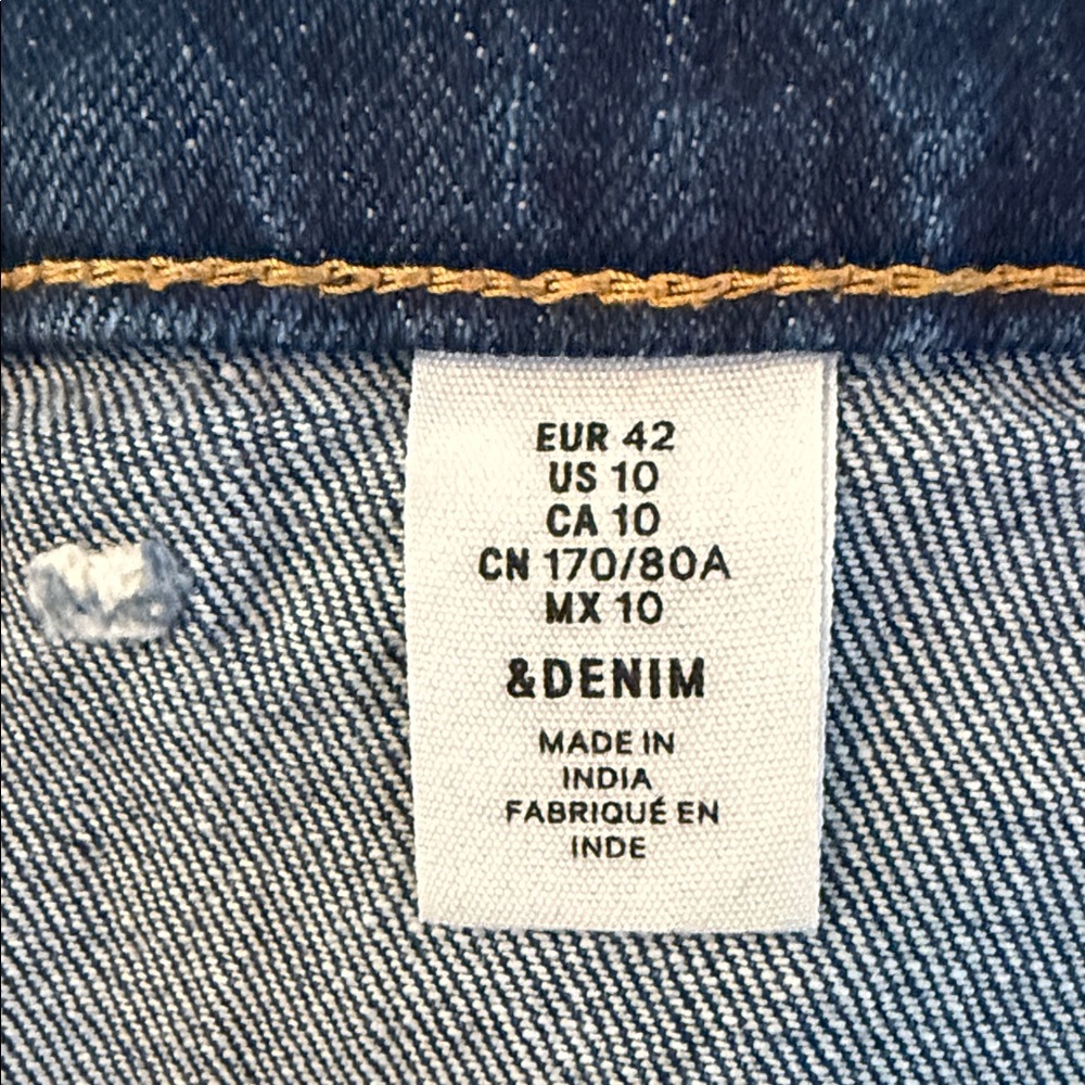 H&M Denim Button-Front Skirt Size 10 - Picture 7 of 7